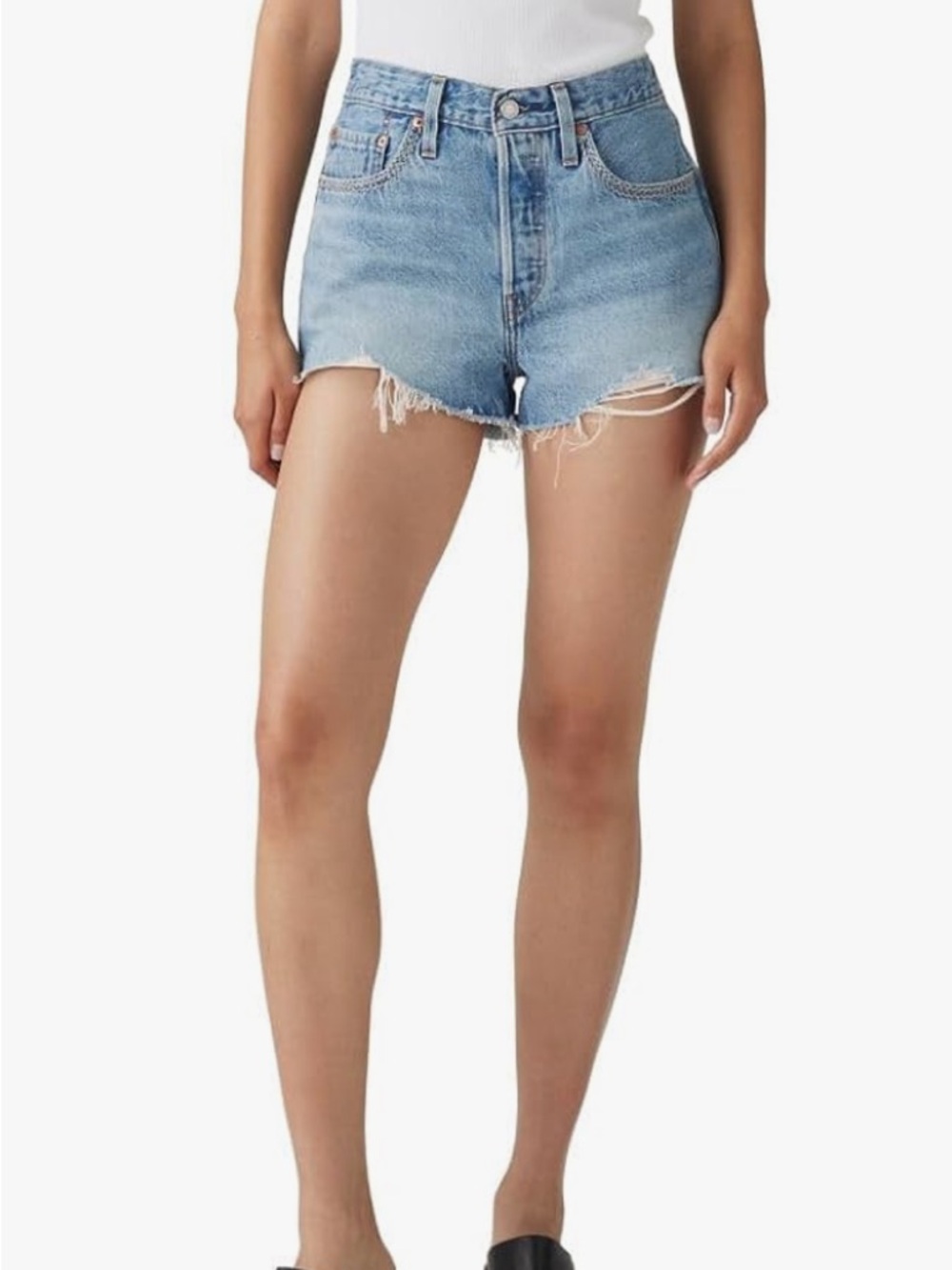 Levi's Switch Stitch High-Rise Denim Shorts. Size 34 NWT